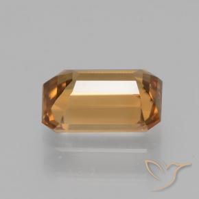 Circón Marrón naranja natural de 1.36 ct, Corte Octágono / Esmeralda, VVS