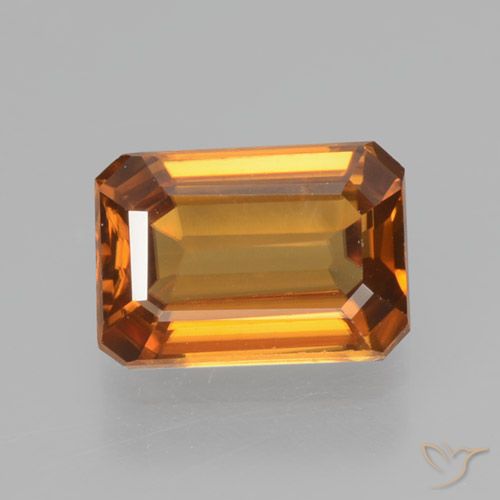 1.41ct Natural Naranja terroso Circón, corte esmeralda, VVS