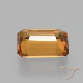 Circón Naranja terroso natural de 1.41 ct, Corte Octágono / Esmeralda, VVS