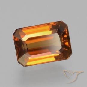 Circón Naranja marrón natural de 1.64 ct, Corte Octágono / Esmeralda, VVS