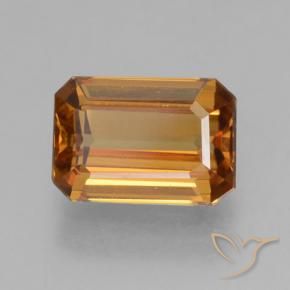 Circón Marrón naranja natural de 1.37 ct, Corte Octágono / Esmeralda, VVS