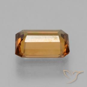 Circón Marrón naranja natural de 1.37 ct, Corte Octágono / Esmeralda, VVS