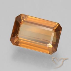 Circón Naranja medio natural de 1.26 ct, Corte Octágono / Esmeralda, VVS