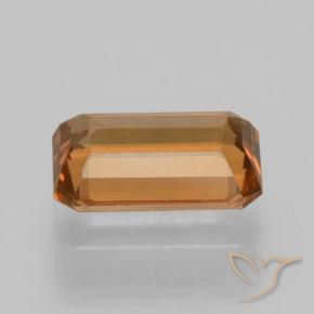 Circón Naranja medio natural de 1.26 ct, Corte Octágono / Esmeralda, VVS