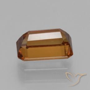 Circón Naranja oscuro medio natural de 1.56 ct, Corte Octágono / Esmeralda, VVS