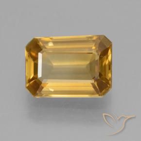 Circón Naranja medio natural de 1.38 ct, Corte Octágono / Esmeralda, VVS