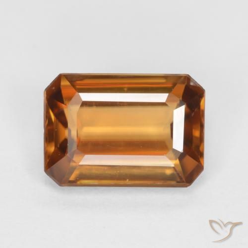 1.27ct Natural Naranja oscuro Circón, corte esmeralda, VVS-VS