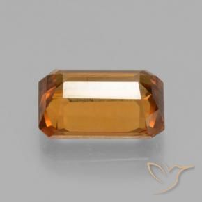 Circón Naranja oscuro natural de 1.67 ct, Corte Octágono / Esmeralda, VVS