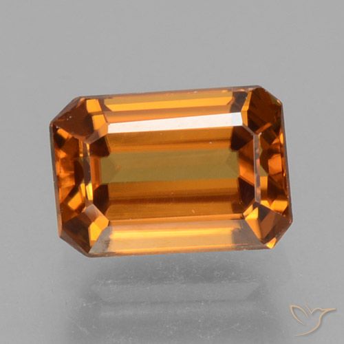 1.19ct Natural Naranja amarillento Circón, corte esmeralda, VVS