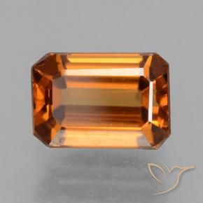 Circón Naranja amarillento natural de 1.19 ct, Corte Octágono / Esmeralda, VVS
