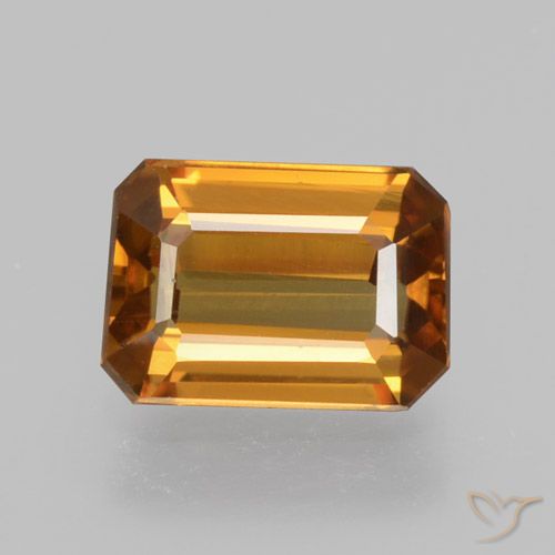 1.40ct Natural Marrón naranja Circón, corte esmeralda, VVS-VS