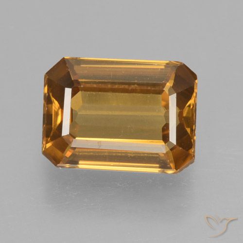 1.43ct Natural Marrón naranja Circón, corte esmeralda, VVS