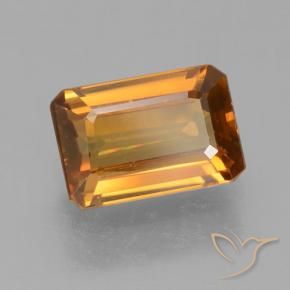Circón Marrón naranja natural de 1.35 ct, Corte Octágono / Esmeralda, VVS
