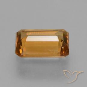 Circón Marrón naranja natural de 1.35 ct, Corte Octágono / Esmeralda, VVS