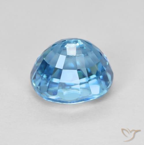 Circón Azul azur natural de 3.88 ct, Ovalada, VS