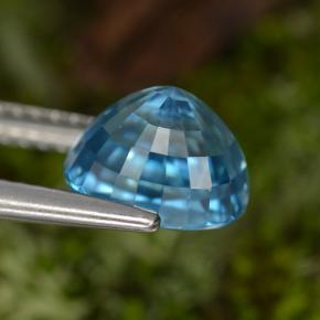 Circón azul natural de 3,49 ct, corte óvalo, VS