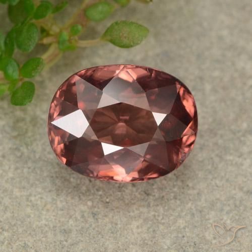 3.51ct Natural Rojo oscuro Circón, Ovalada, VVS-VS