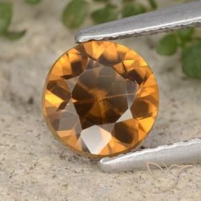 Circón Naranja medio natural de 1.54 ct, Redondo, VVS-VS