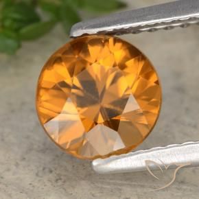 Circón Marrón naranja natural de 1.54 ct, Redondo, VVS-VS