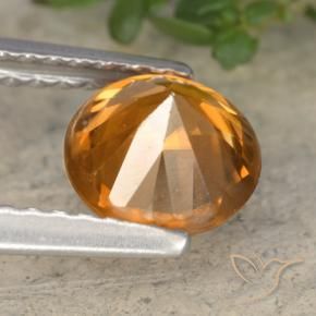 Circón Marrón naranja natural de 1.54 ct, Redondo, VVS-VS