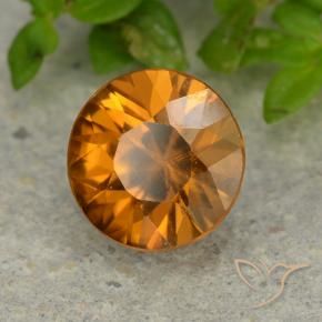 Circón Naranja albaricoque natural de 1.13 ct, Redondo, VVS-VS