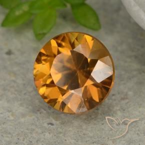 Circón Marrón naranja natural de 1.24 ct, Redondo, VVS-VS