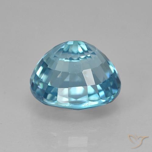 Circón Azul azur eléctrico natural de 5.86 ct, Ovalada, VVS