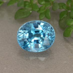 Circón Azul natural de 2.22 ct, Corte Óvalo, VVS