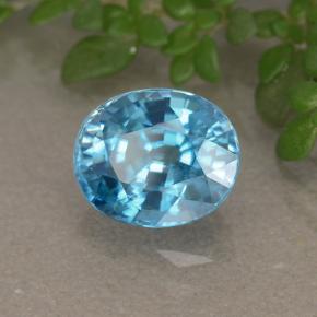 Circón Azul natural de 2.22 ct, Corte Óvalo, VVS