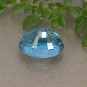 Circón Azul natural de 2.22 ct, Corte Óvalo, VVS