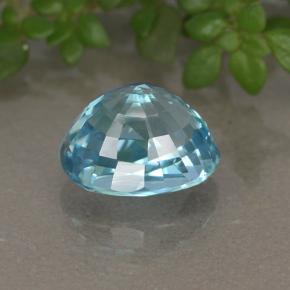 Circón azul natural de 2,81 ct, corte óvalo, VVS