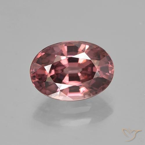 2.85ct Natural Rojo medio Circón, Ovalada, VVS-VS