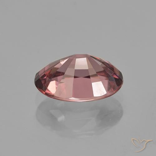 Circón Rojo medio natural de 2.85 ct, Ovalada, VVS-VS