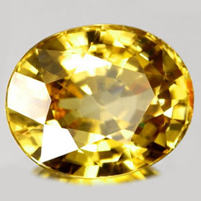 Circón amarillo natural de 1,92 ct, corte óvalo, IF