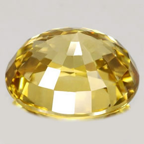 Circón amarillo natural de 1,92 ct, corte óvalo, IF