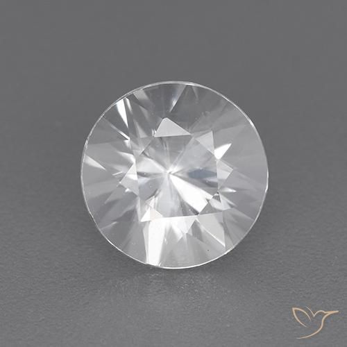 1.92ct Natural Blanco Circón, Redondo, VVS