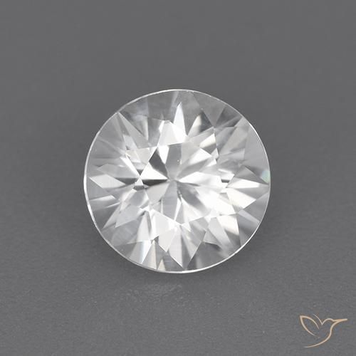 Circón Blanco natural de 1.64 ct, Redondo, VVS