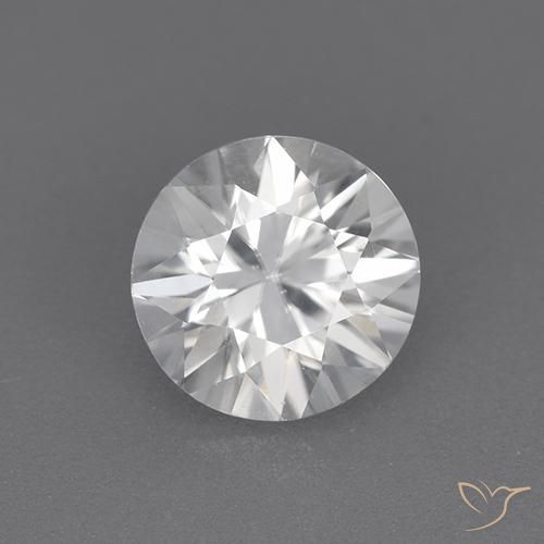 Circón Blanco natural de 1.72 ct, Redondo, VVS