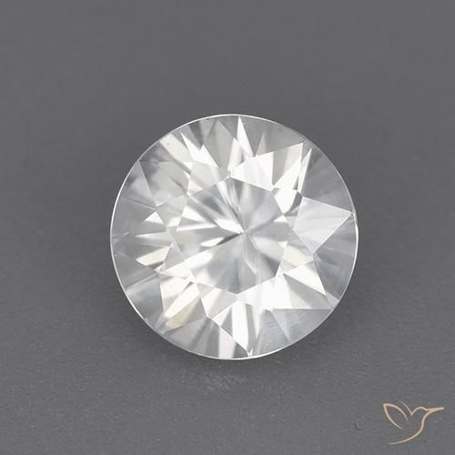 1.76ct Natural Blanco Circón, Redondo, VVS, Photo A