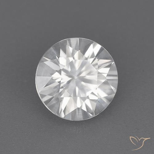 Circón Blanco natural de 1.76 ct, Redondo, VVS
