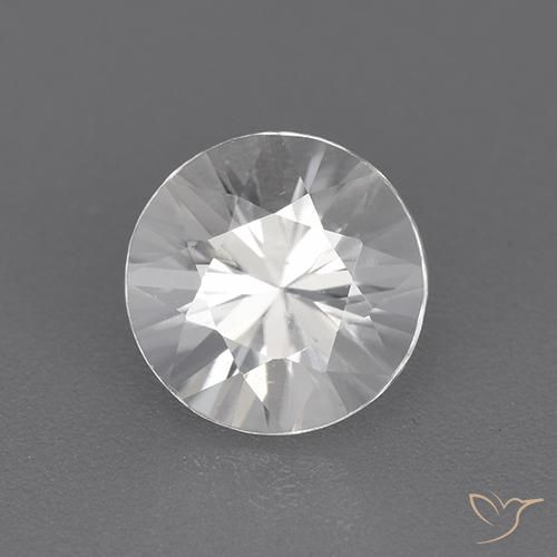 1.99ct Natural Blanco Circón, Redondo, VVS