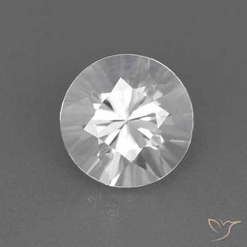 1.92ct Natural Blanco Circón, Redondo, VVS