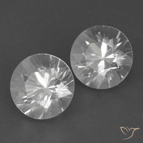 Gemas de Circón Blanco natural de 3.96 ct, Redondo, VVS