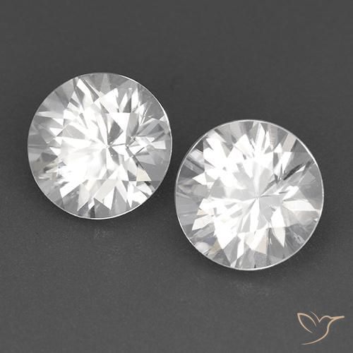 Gemas de Circón Blanco natural de 3.55 ct, Redondo, VVS