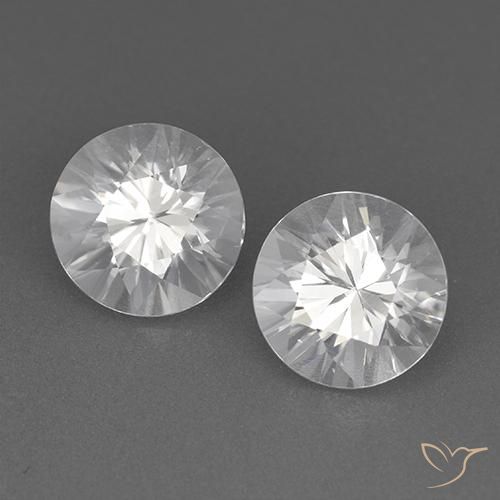 Gemas de Circón Blanco natural de 3.58 ct, Redondo, VVS