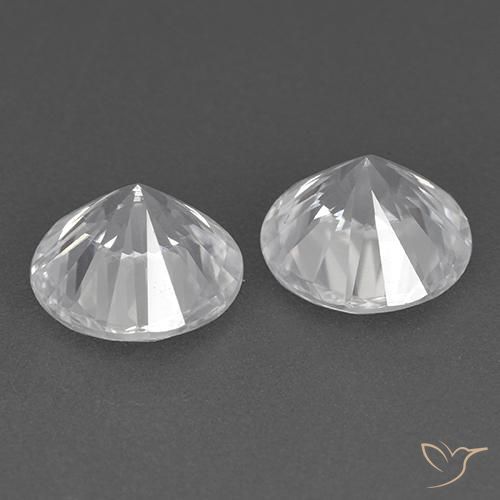 Gemas de Circón Blanco natural de 3.63 ct, Redondo, VVS