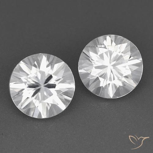 3.46ctw Natural Blanco Circón, Redondo, VVS