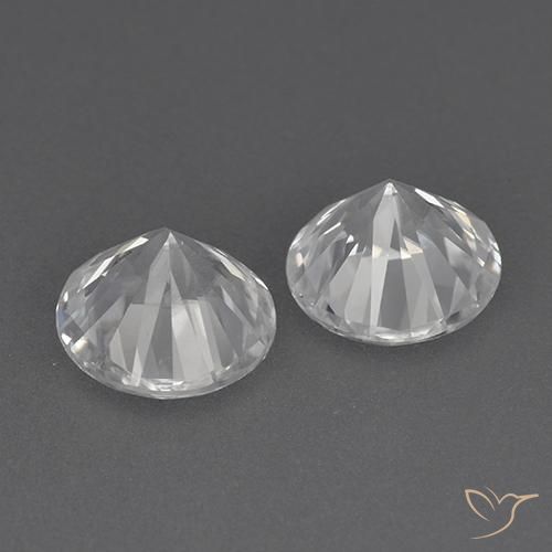 Gemas de Circón Blanco natural de 3.70 ct, Redondo, VVS