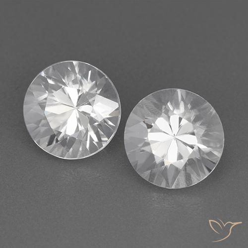 Gemas de Circón Blanco natural de 3.80 ct, Redondo, VVS