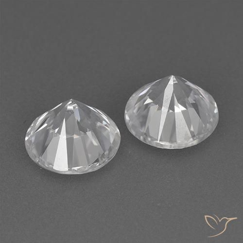 Gemas de Circón Blanco natural de 3.80 ct, Redondo, VVS